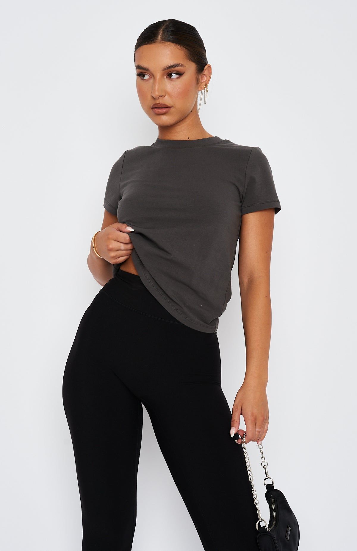 Figure It Out Tee Charcoal sold by White Fox Boutique product image thumbnail 2