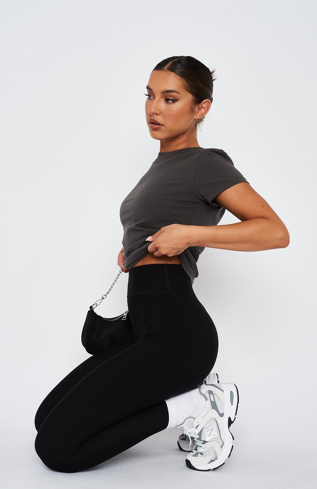 Figure It Out Tee Charcoal sold by White Fox Boutique product image thumbnail 3