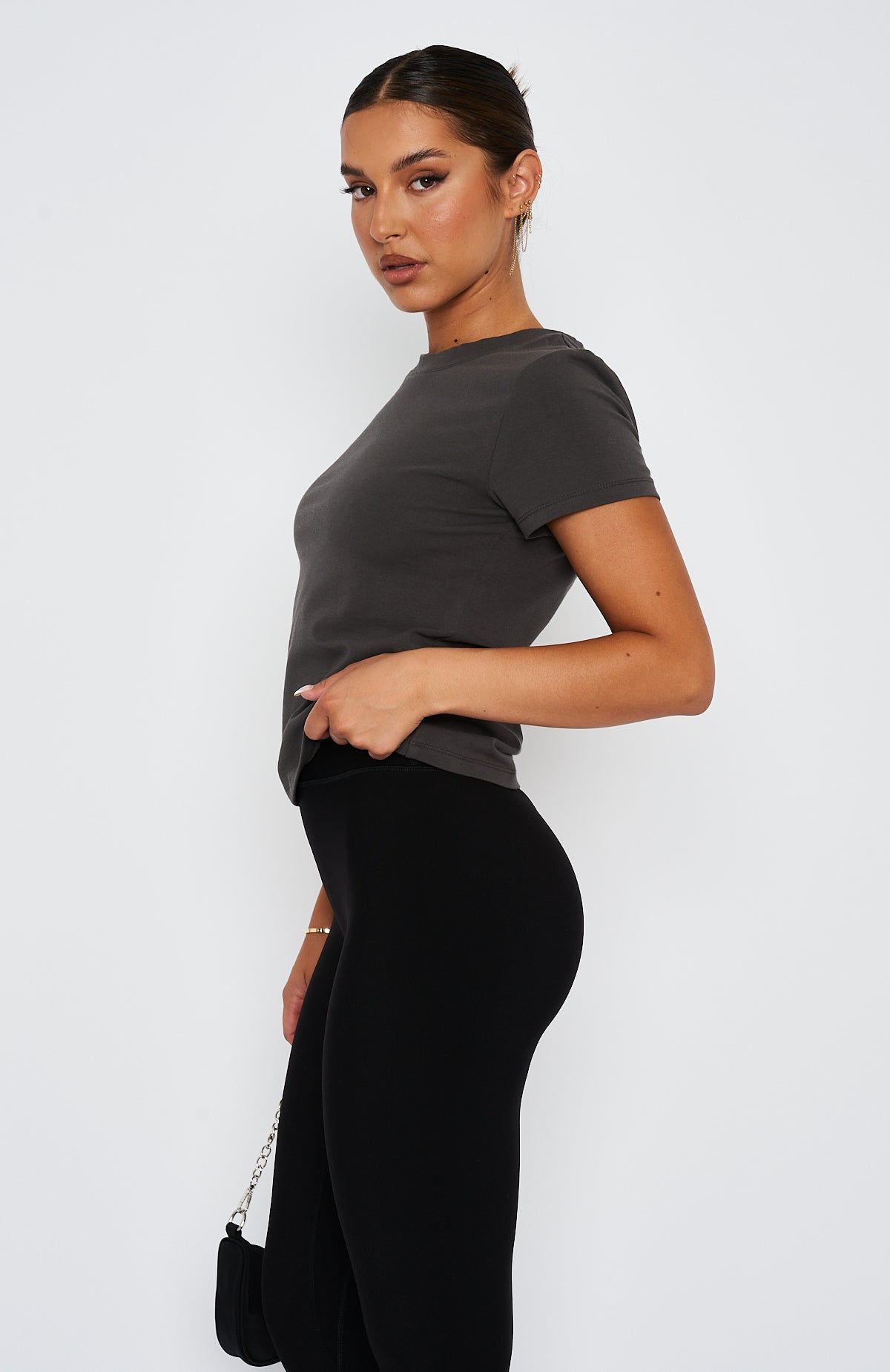 Figure It Out Tee Charcoal sold by White Fox Boutique product image thumbnail 4