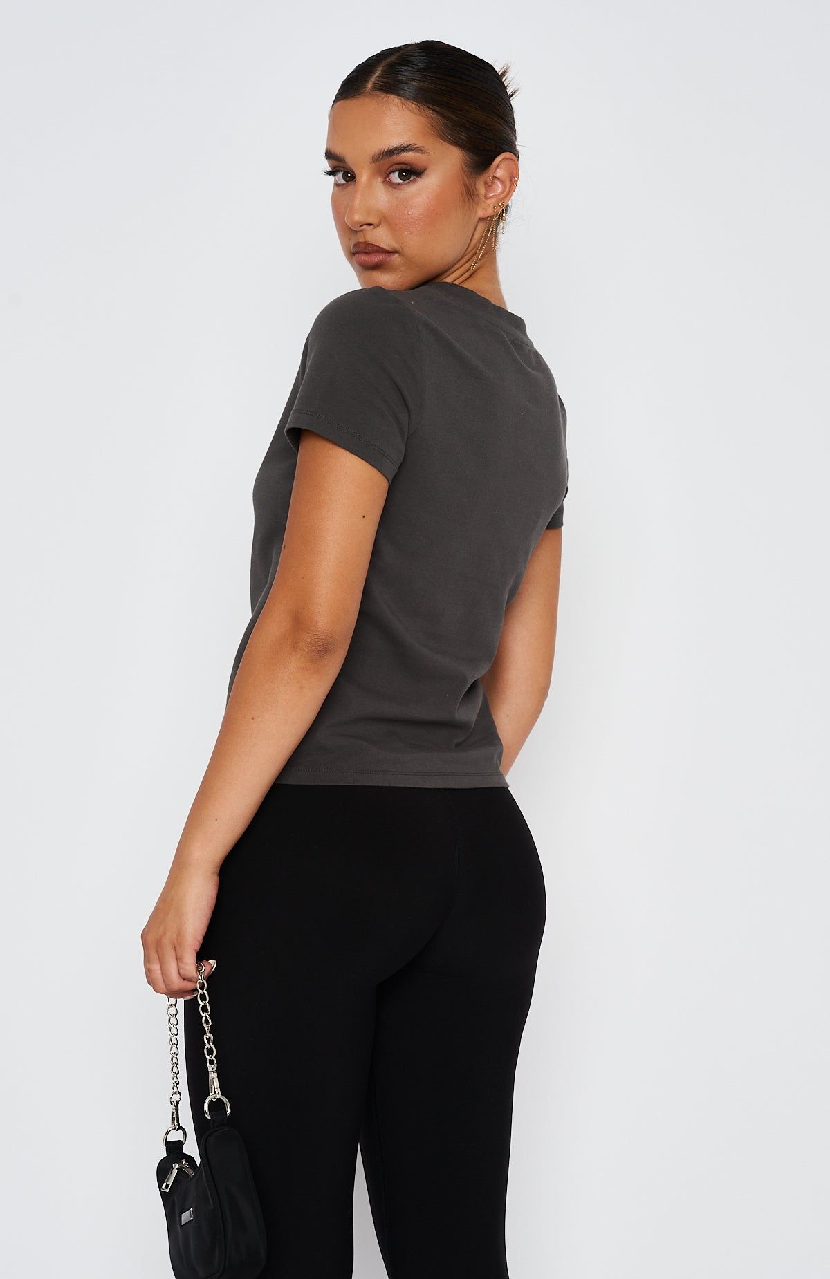 Figure It Out Tee Charcoal sold by White Fox Boutique product image thumbnail 5