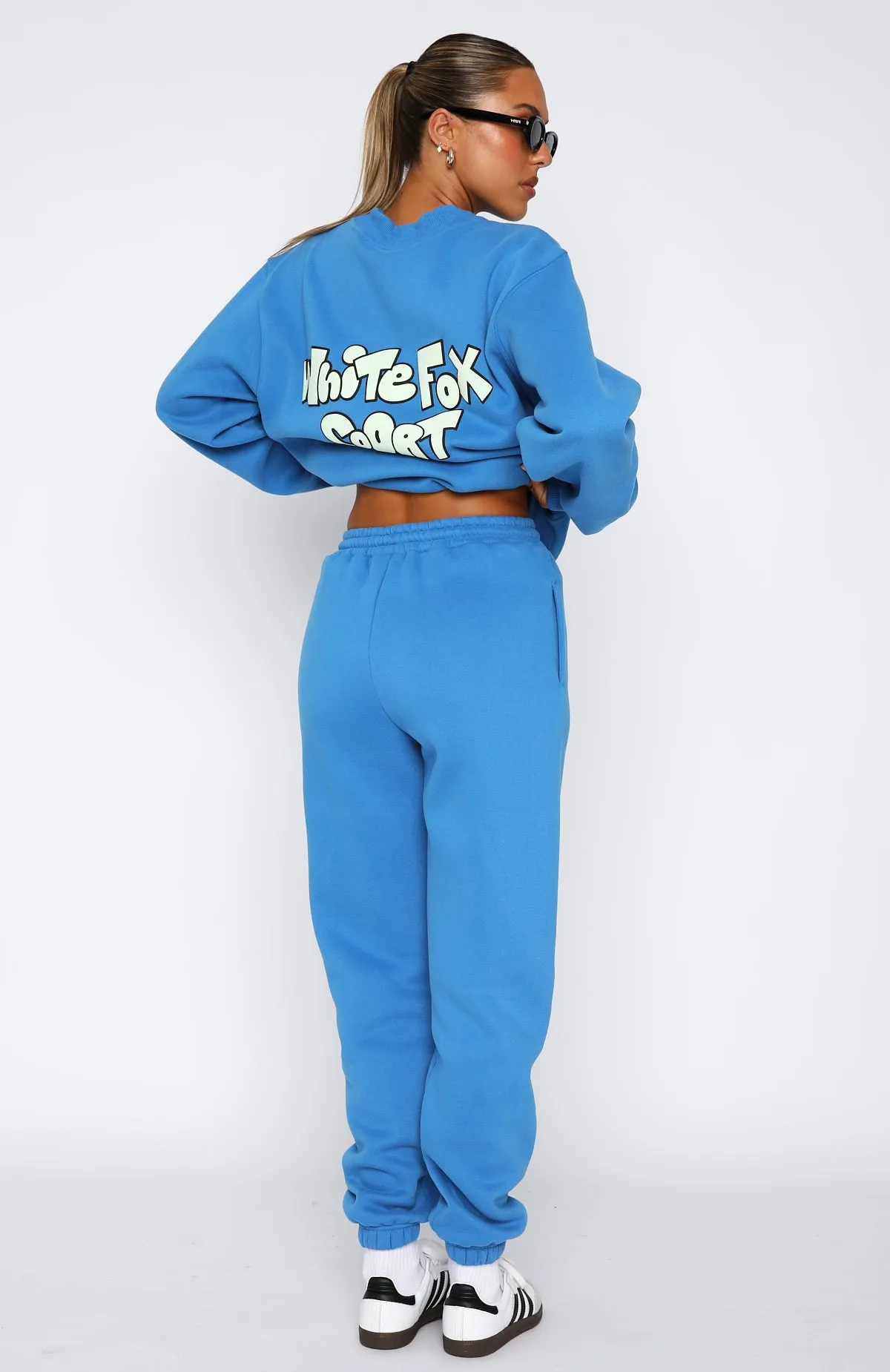 Sports Club Sweatpants Azure sold by White Fox Boutique product image thumbnail 4
