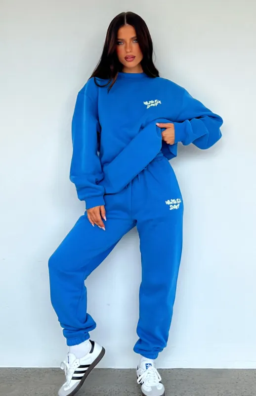 Sports Club Sweatpants Azure sold by White Fox Boutique