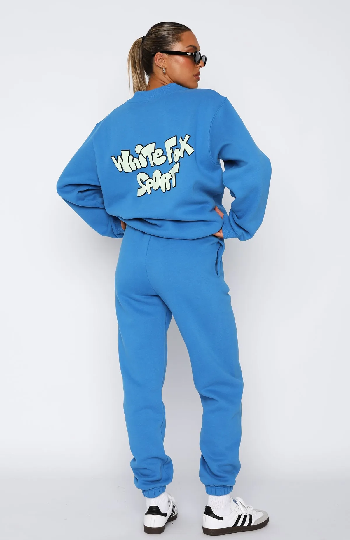 Sports Club Sweatpants Azure sold by White Fox Boutique product image thumbnail 5