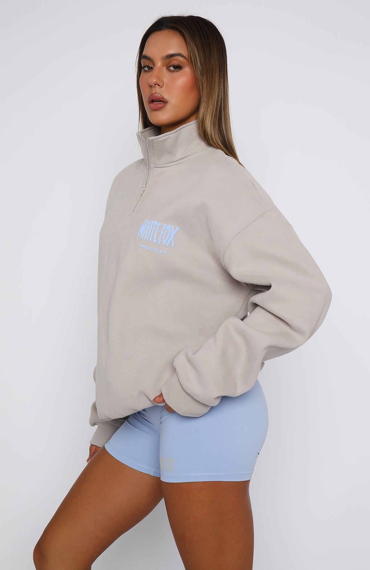 Archive 6.0 Zip Front Sweater Dove sold by White Fox Boutique product image thumbnail 3