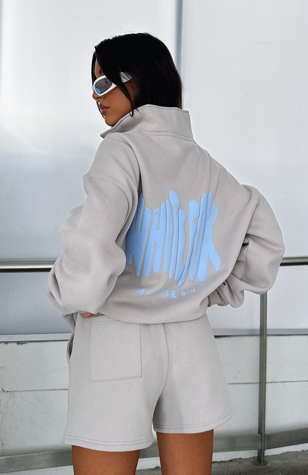 Archive 6.0 Zip Front Sweater Dove sold by White Fox Boutique