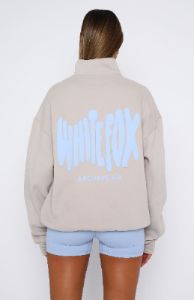 Archive 6.0 Zip Front Sweater Dove sold by White Fox Boutique
