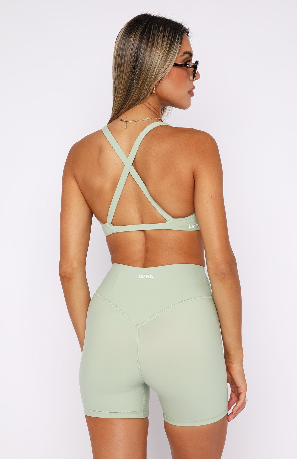 High Definition Sports Bra Sage sold by White Fox Boutique product image thumbnail 4