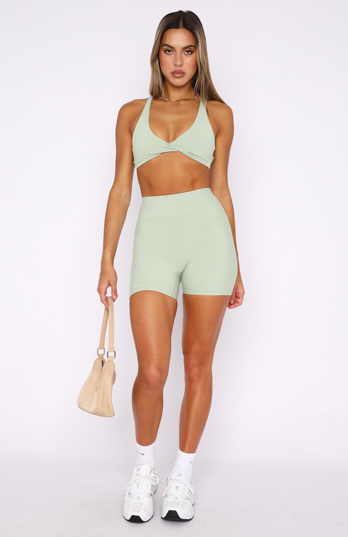 High Definition Sports Bra Sage sold by White Fox Boutique product image thumbnail 5