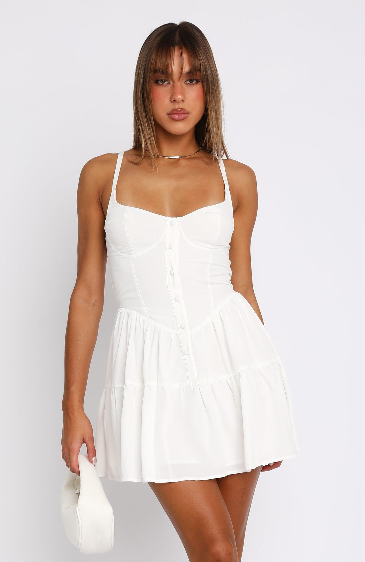 Never Been Hurt Mini Dress White sold by White Fox Boutique product image thumbnail 2