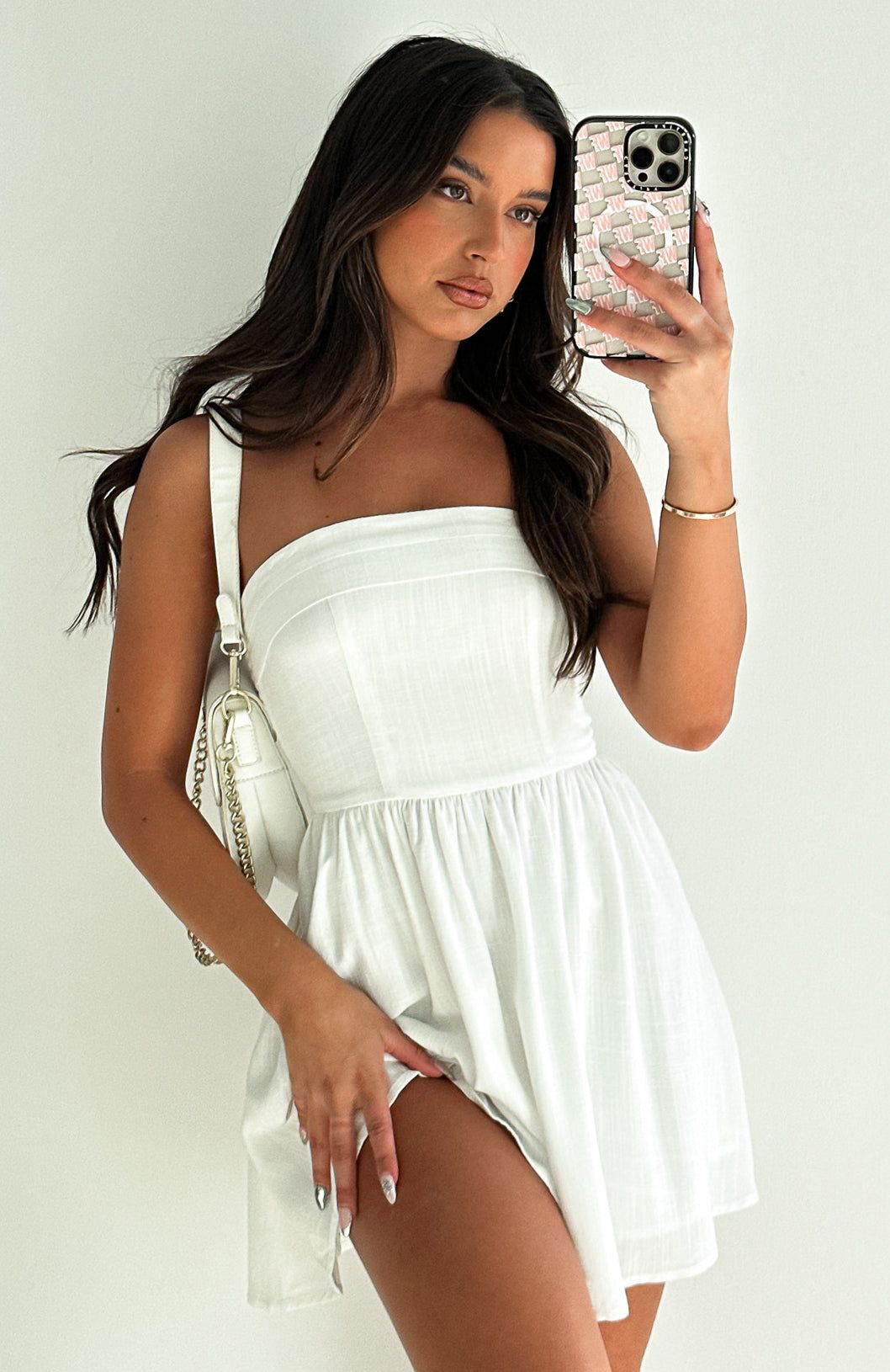 Got That Feeling Strapless Mini Dress Off White sold by White Fox Boutique