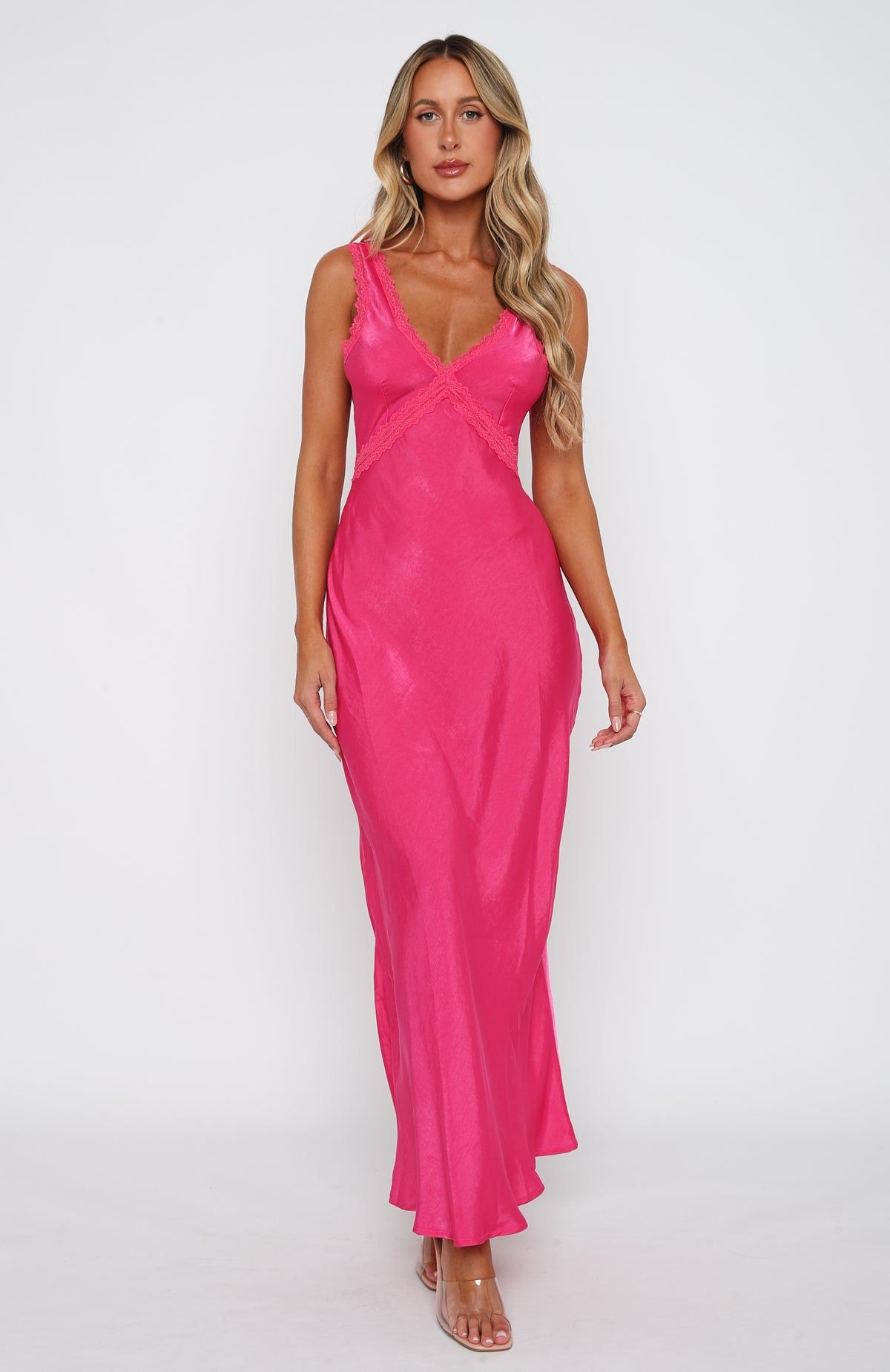 Event Ready Maxi Dress Hot Pink sold by White Fox Boutique product image thumbnail 2