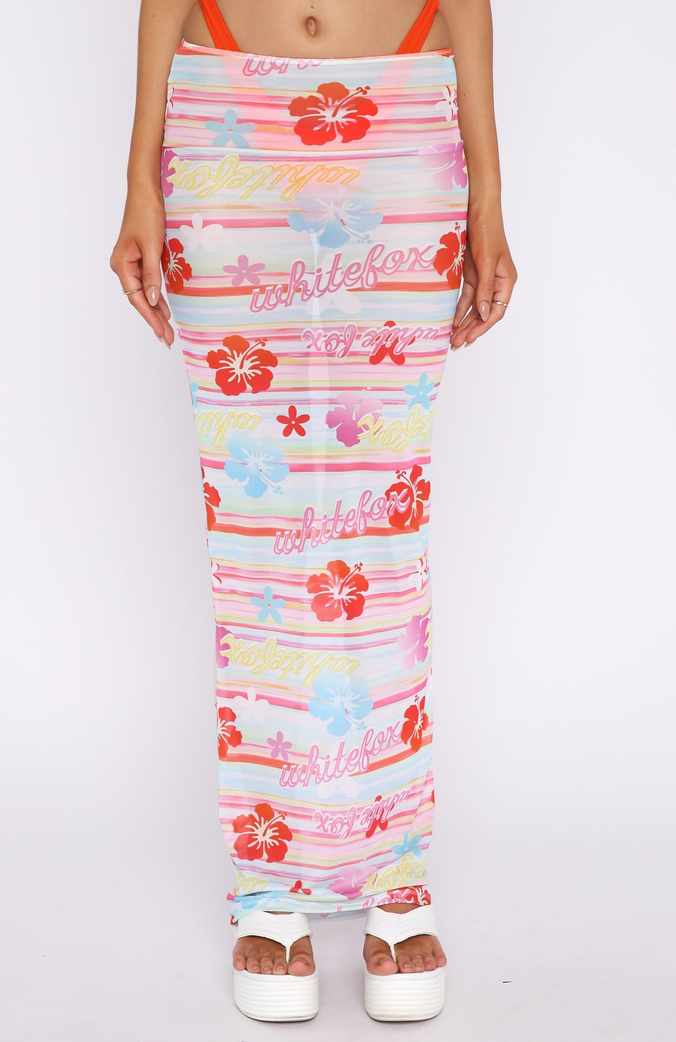 Wanderlust Mesh Maxi Skirt Tropical Horizon sold by White Fox Boutique product image thumbnail 2