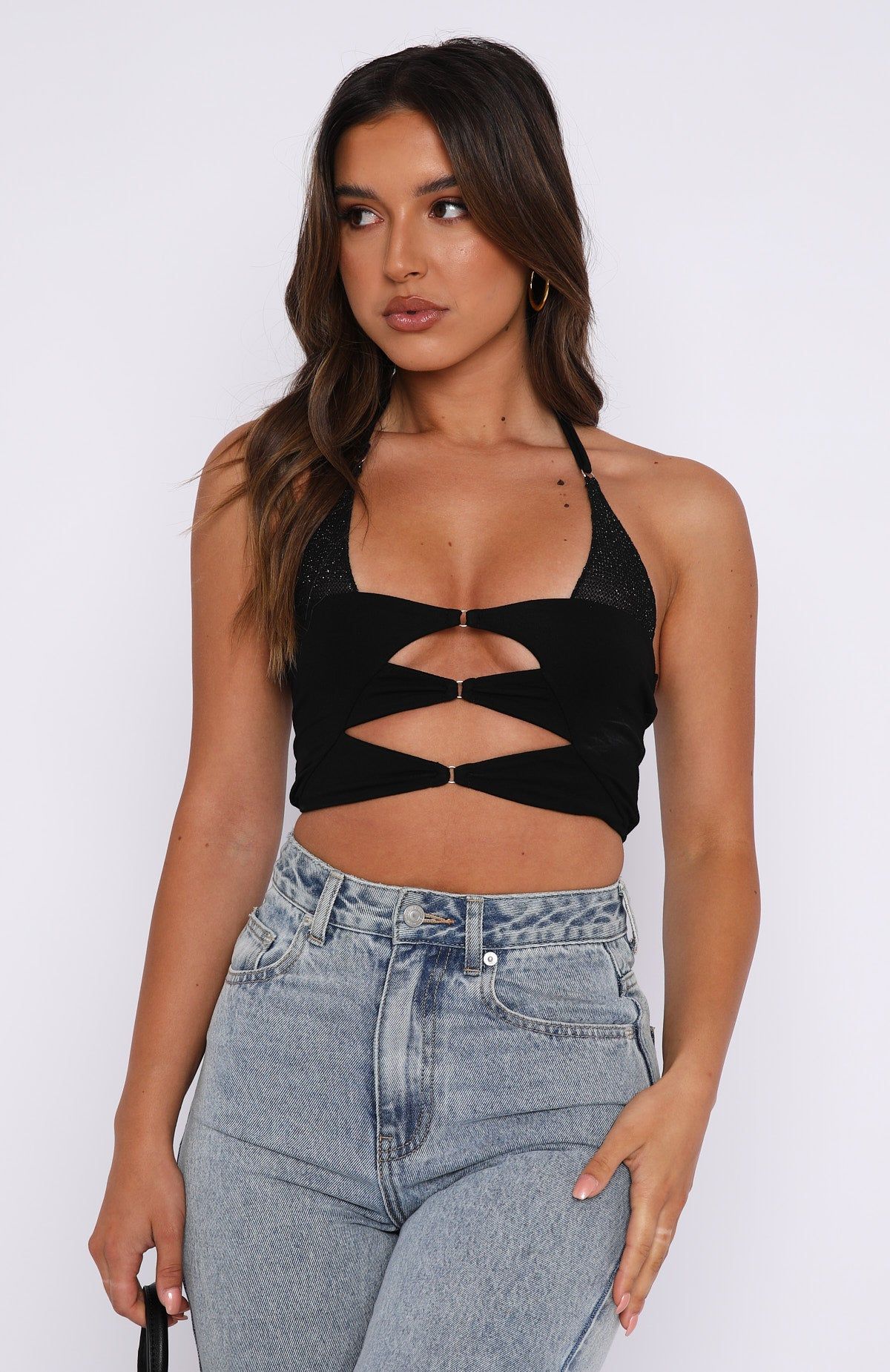 Playing Favourites Crop Black sold by White Fox Boutique product image thumbnail 2