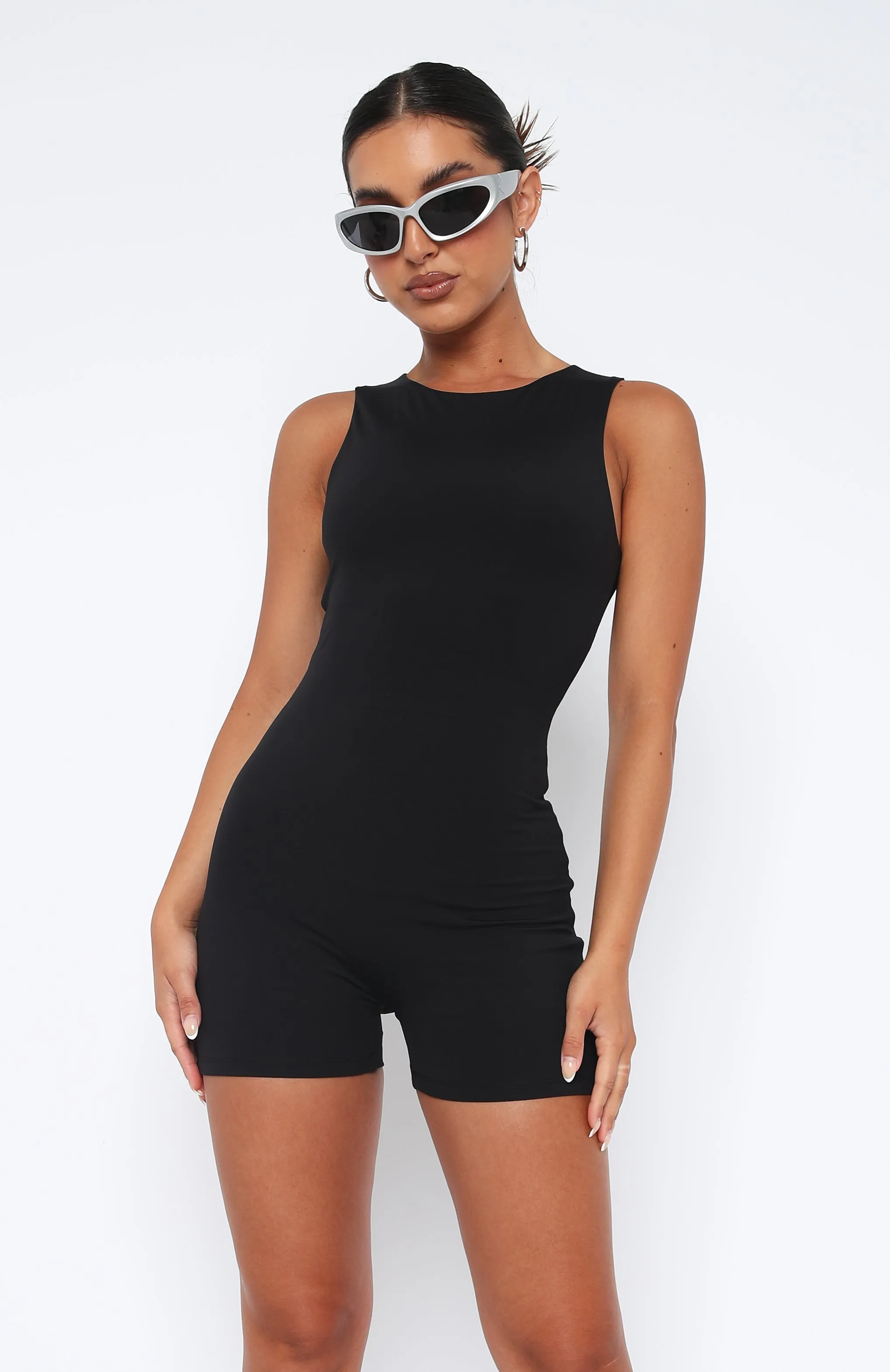 Live Freely Playsuit Black sold by White Fox Boutique product image thumbnail 2
