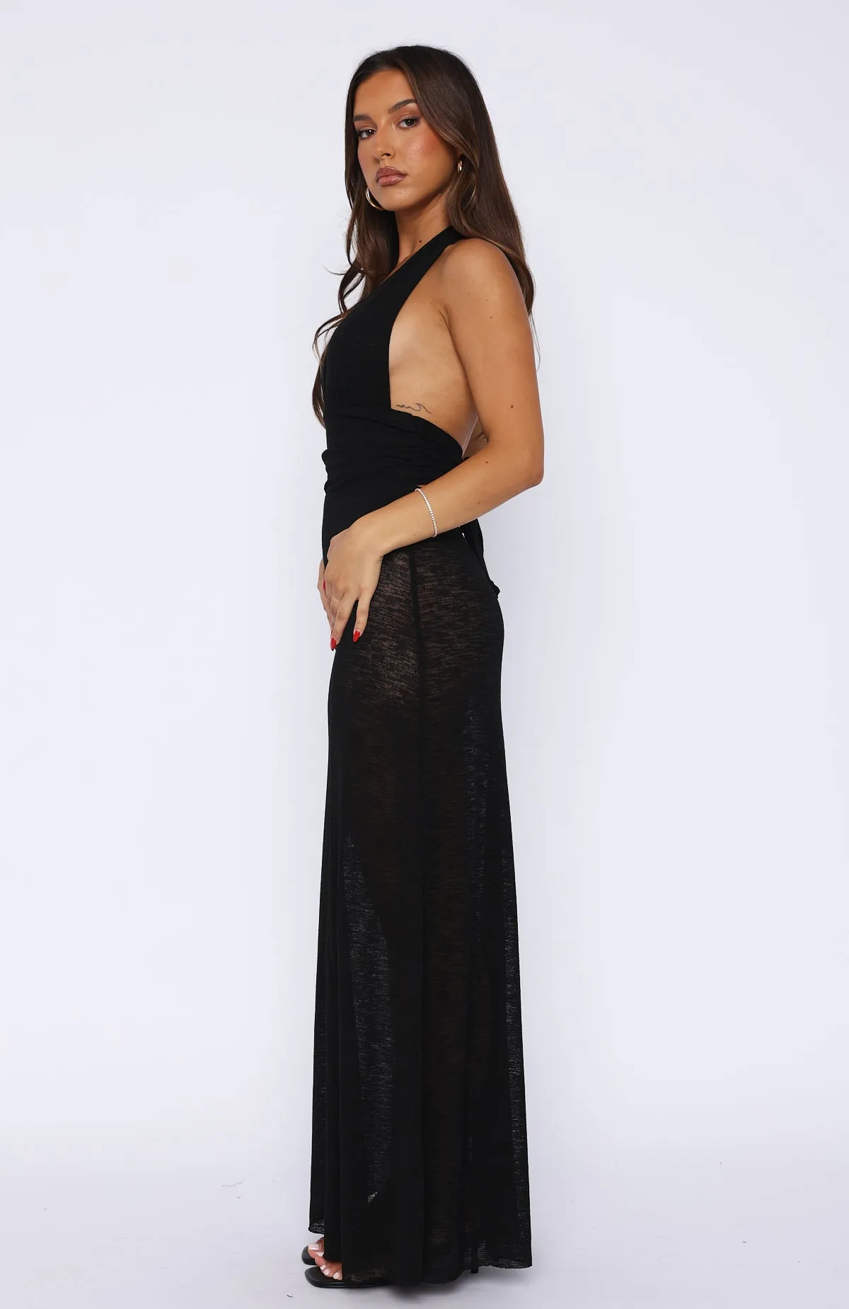 Runaway Lover Maxi Dress Black sold by White Fox Boutique product image thumbnail 4