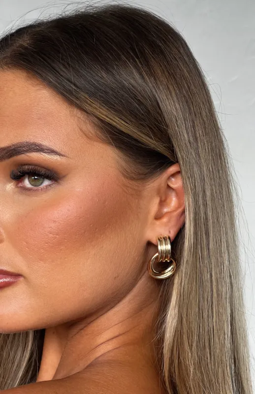 Camille Statement Earrings Gold made by White Fox Boutique