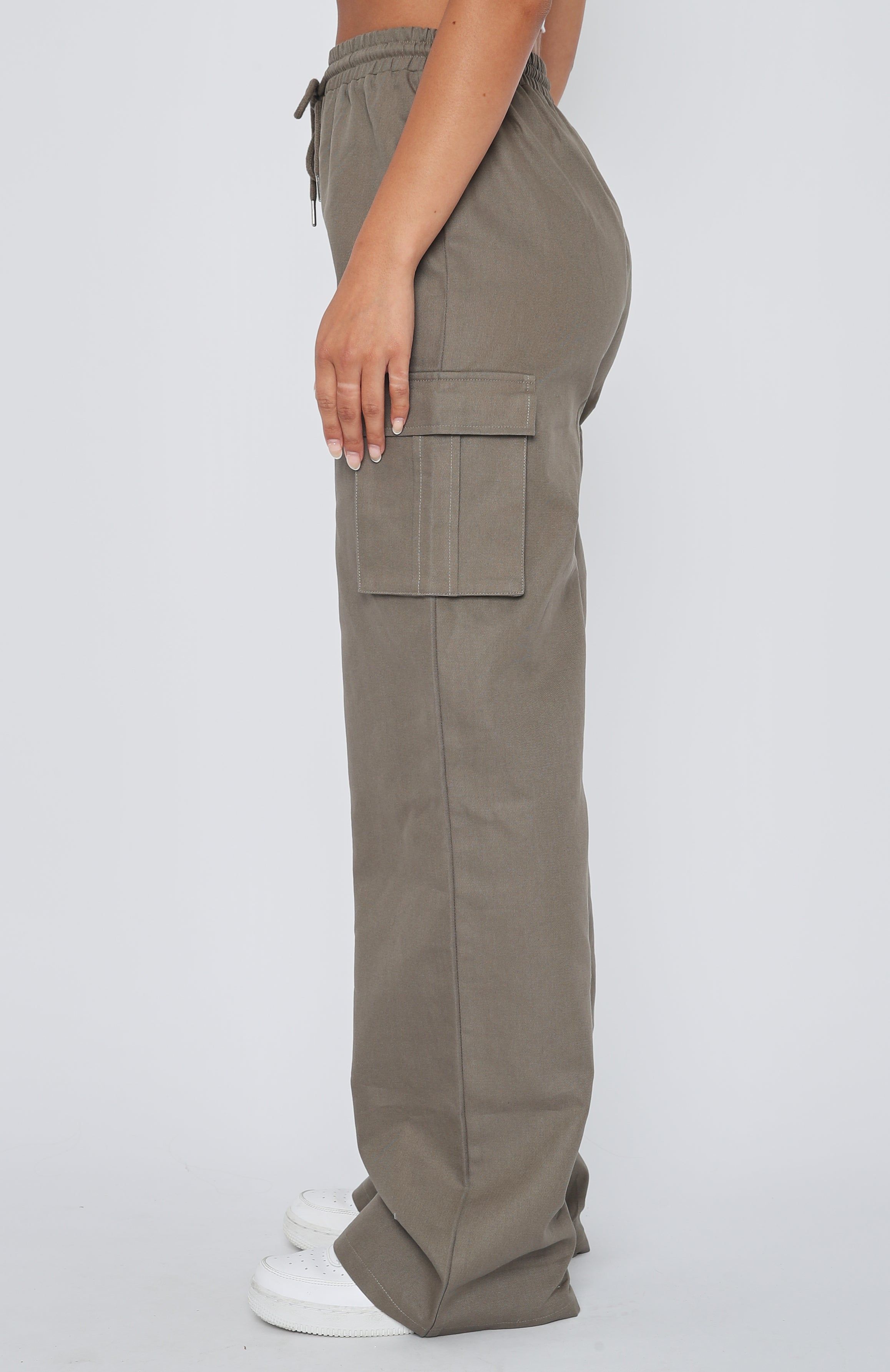 Up At Night Pants Dusty Khaki sold by White Fox Boutique product image thumbnail 3