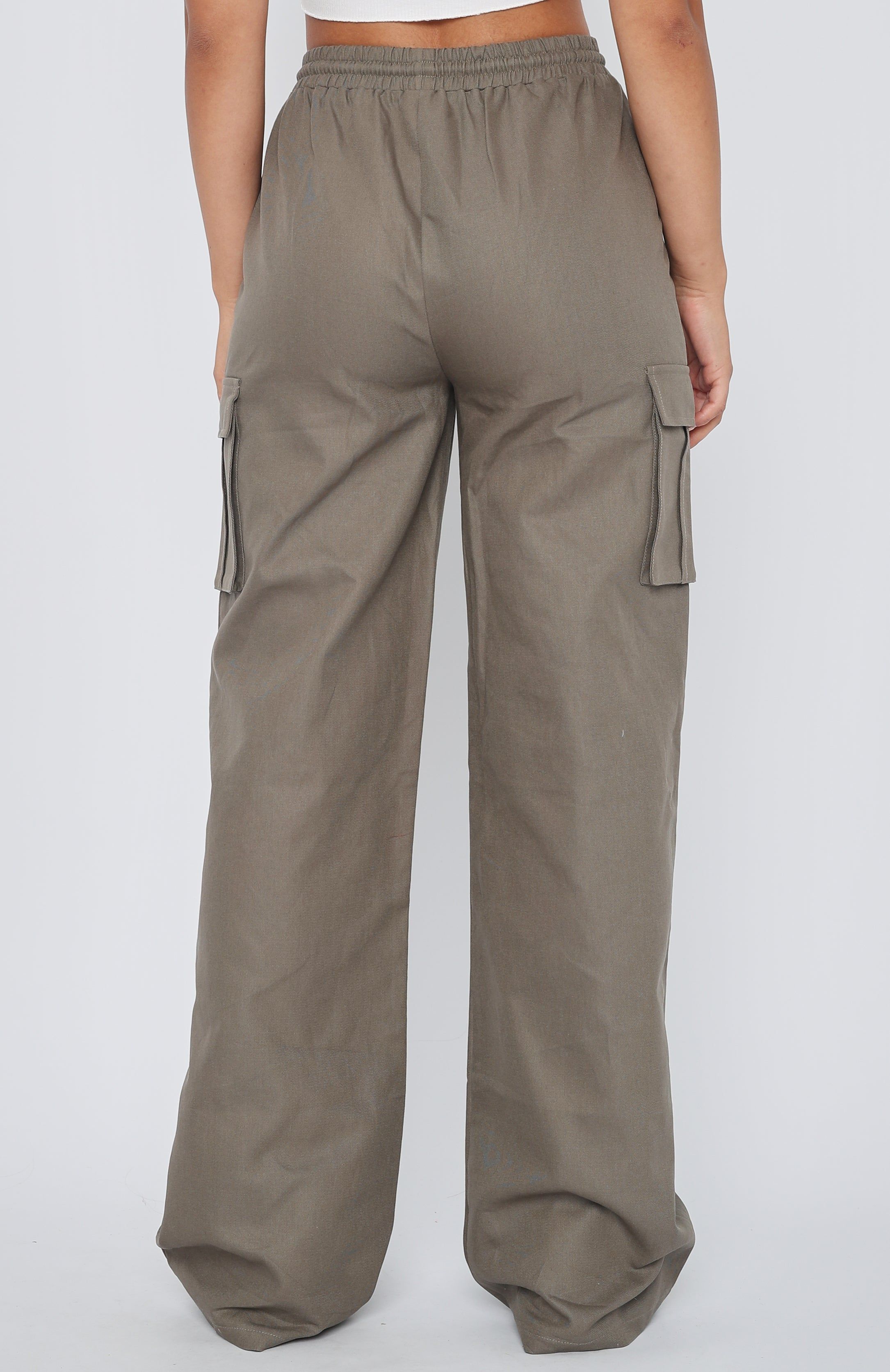 Up At Night Pants Dusty Khaki sold by White Fox Boutique product image thumbnail 4