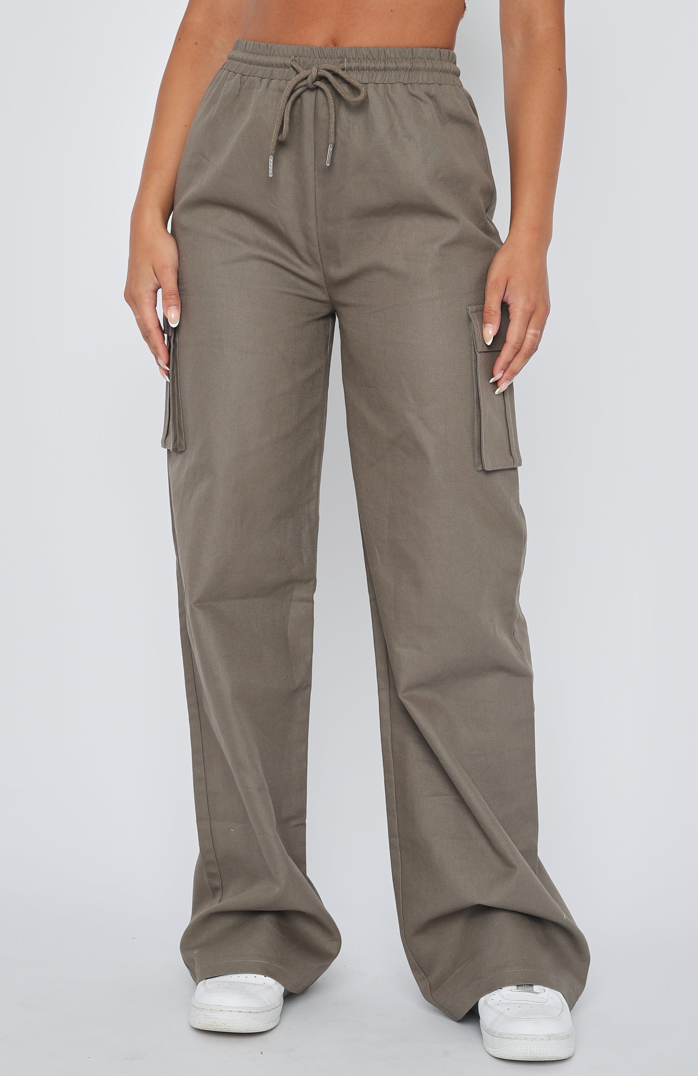 Up At Night Pants Dusty Khaki sold by White Fox Boutique product image thumbnail 2