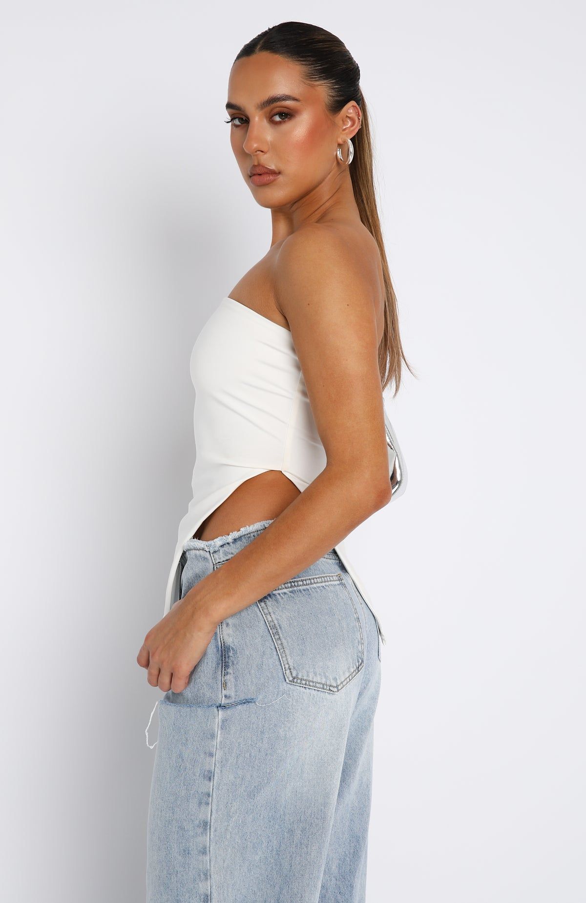 One More Night Strapless Top White sold by White Fox Boutique product image thumbnail 3