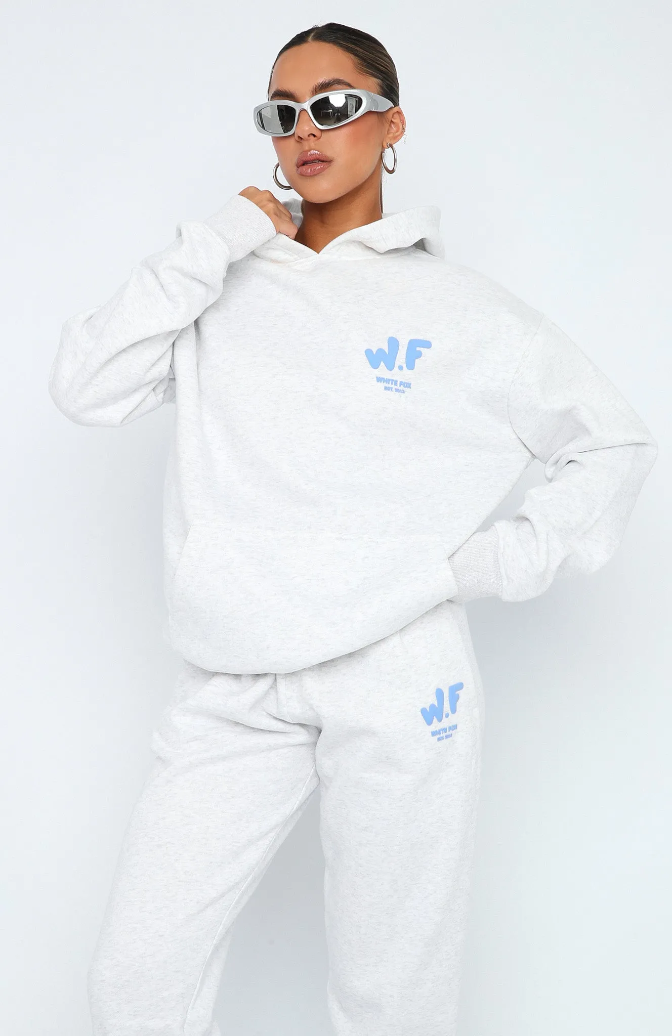 The New Standard Oversized Hoodie Grey Marle sold by White Fox Boutique product image thumbnail 2