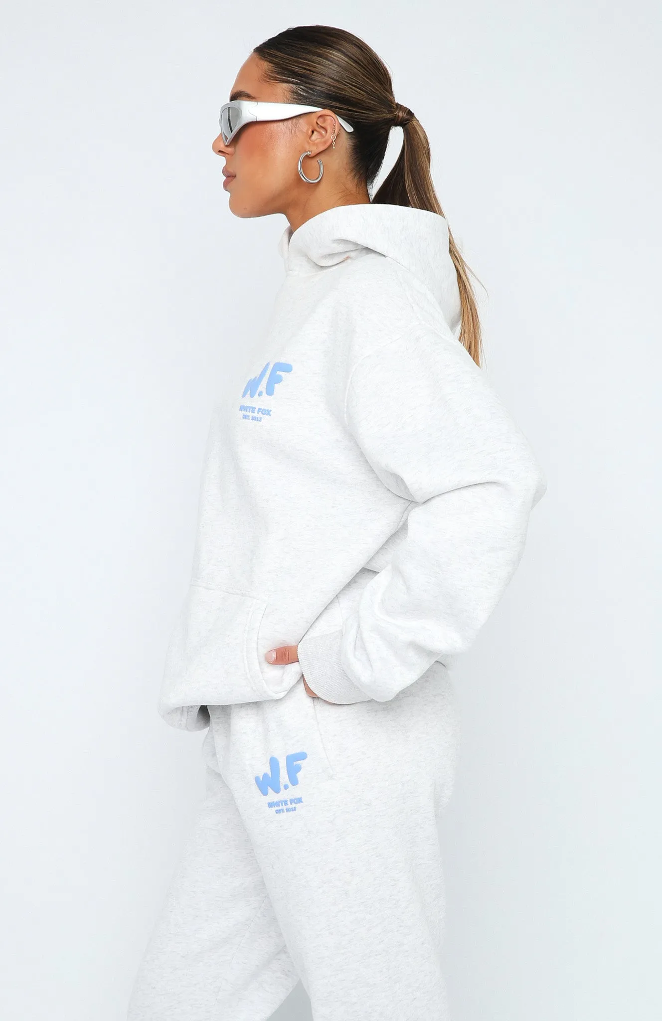 The New Standard Oversized Hoodie Grey Marle sold by White Fox Boutique product image thumbnail 3