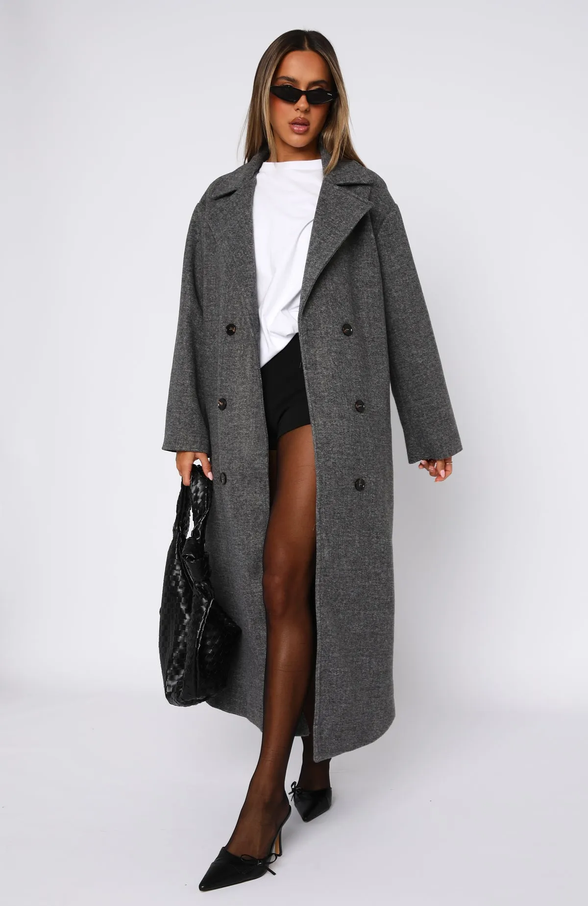 Modern Edge Oversized Coat Charcoal sold by White Fox Boutique product image thumbnail 2