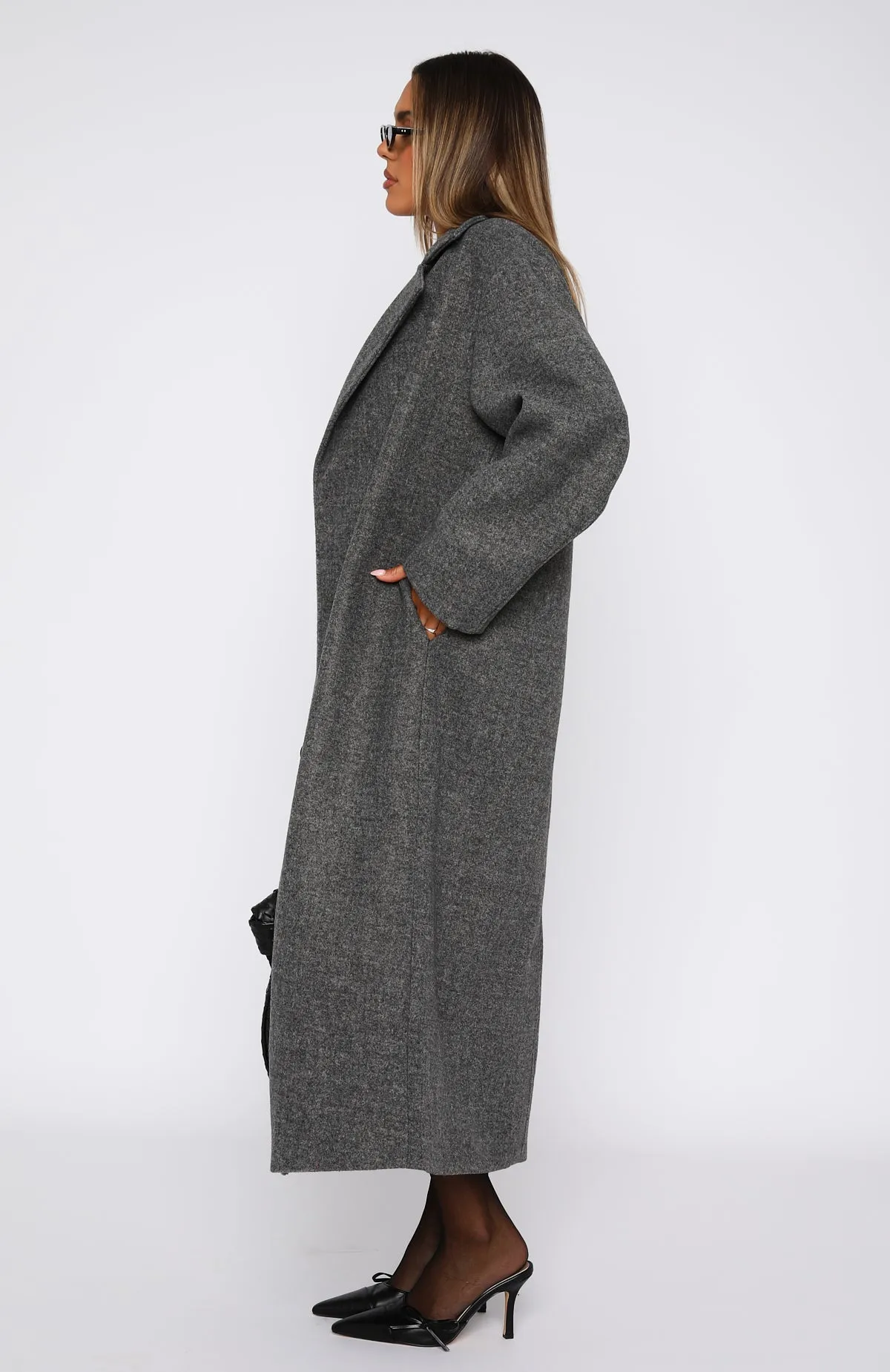 Modern Edge Oversized Coat Charcoal sold by White Fox Boutique product image thumbnail 3