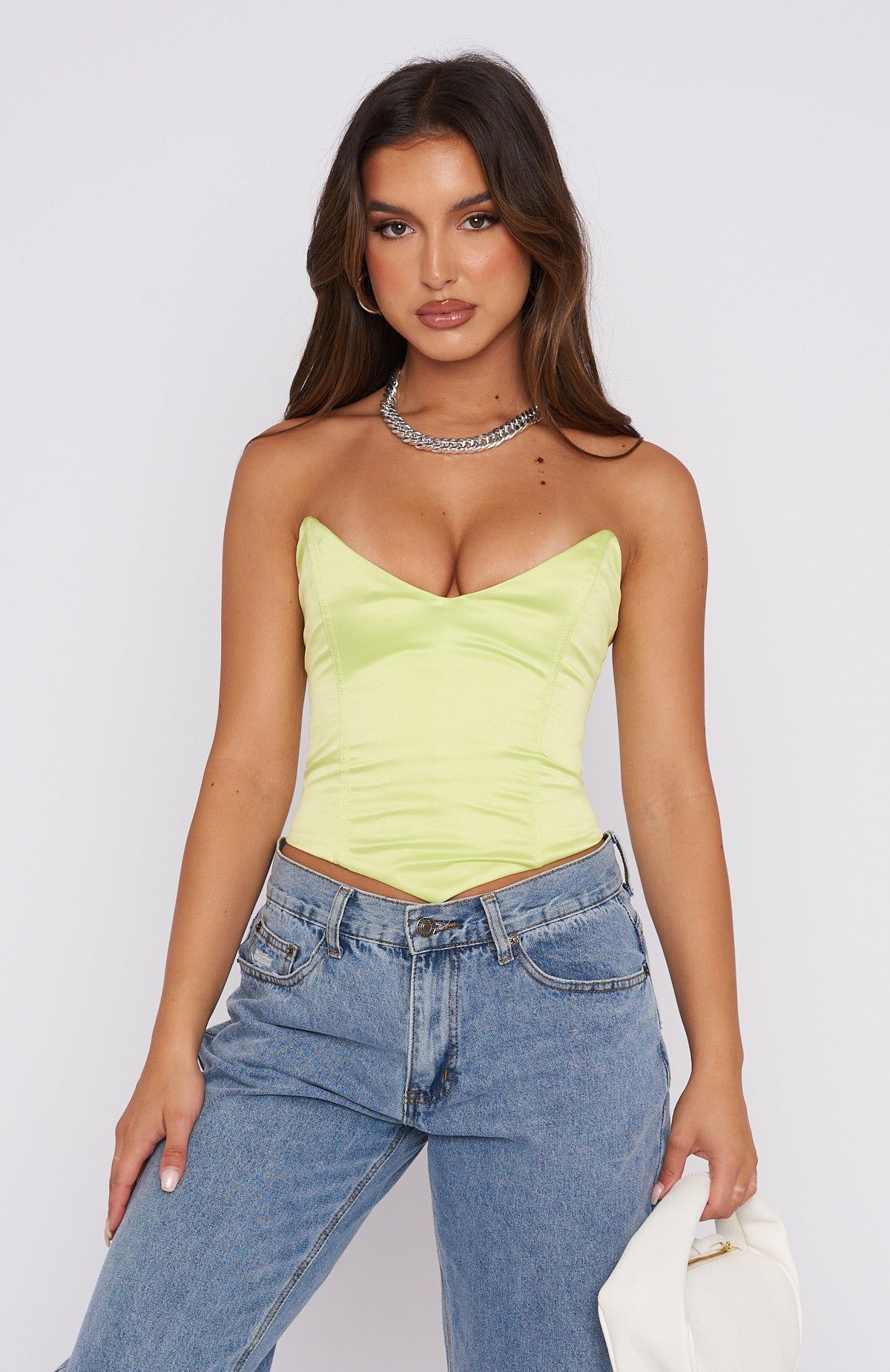 Corner Of The Earth Bustier Lime sold by White Fox Boutique product image thumbnail 2