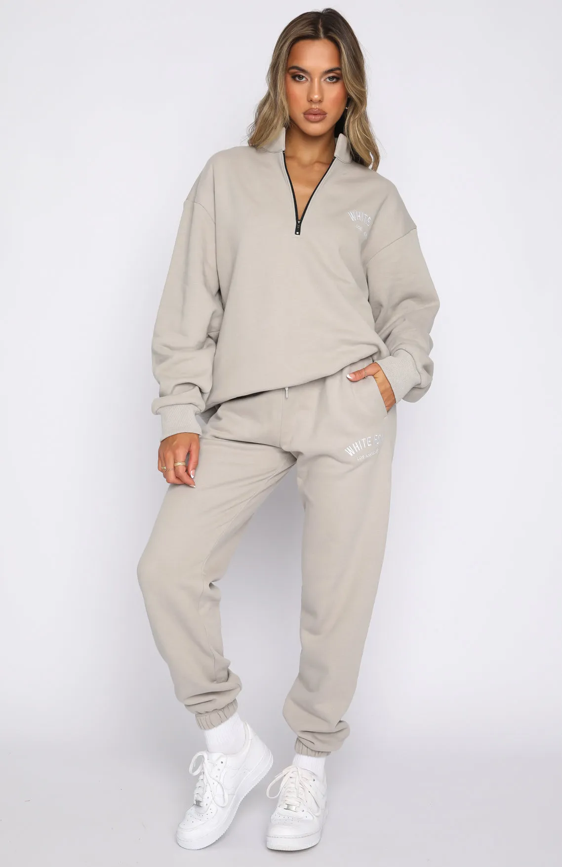 About That Time Sweatpants Taupe sold by White Fox Boutique product image thumbnail 5