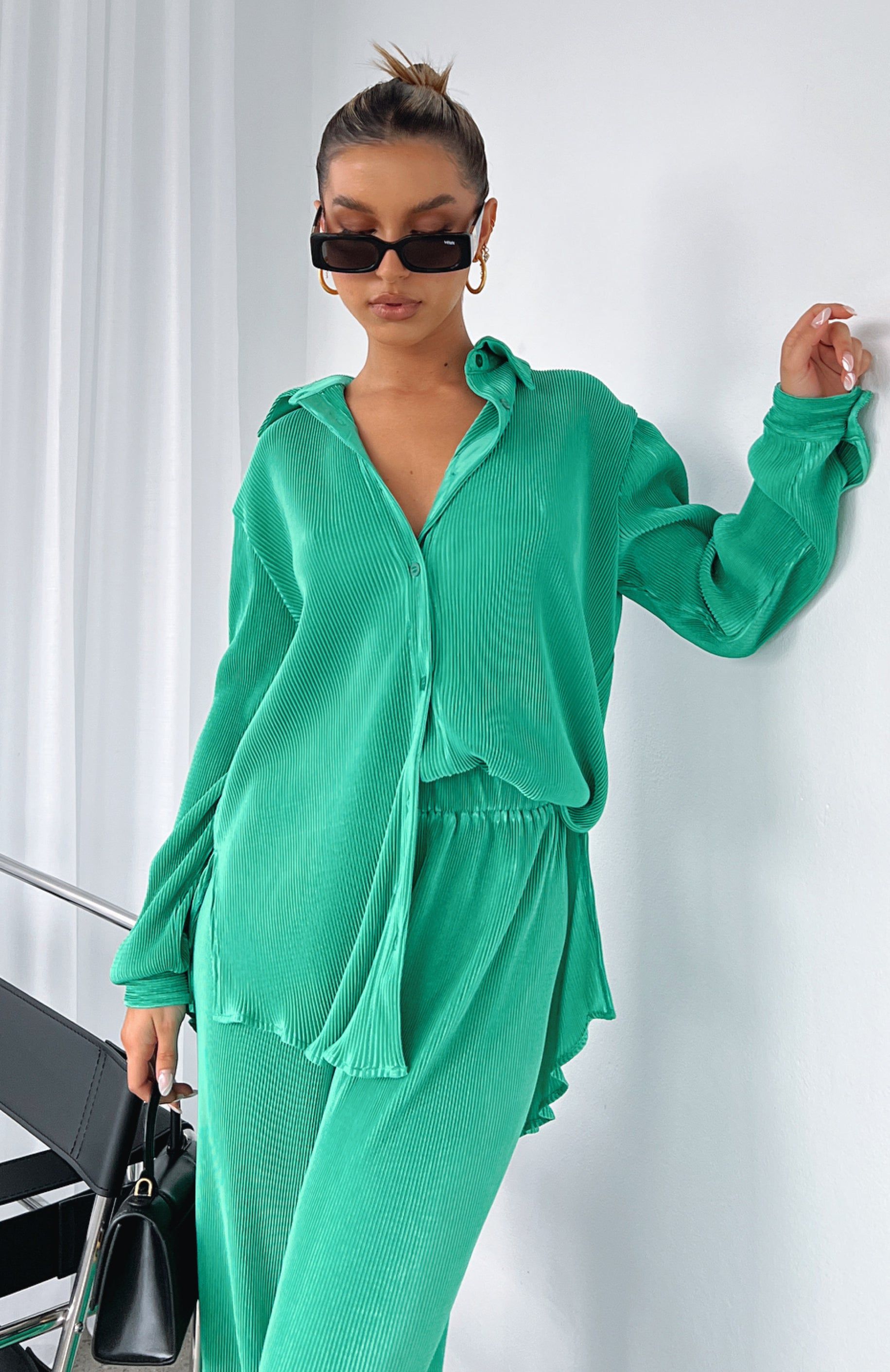 Destined For You Long Sleeve Shirt Green sold by White Fox Boutique