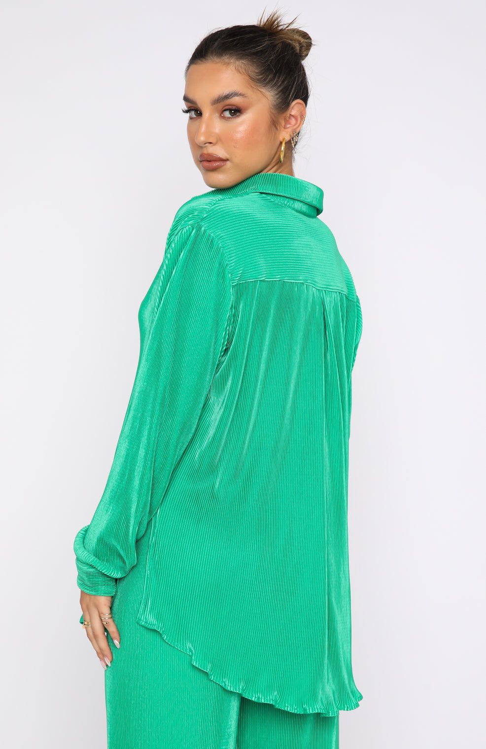 Destined For You Long Sleeve Shirt Green sold by White Fox Boutique product image thumbnail 5