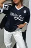 Hit A Home Run Oversized Jersey Navy sold by White Fox Boutique