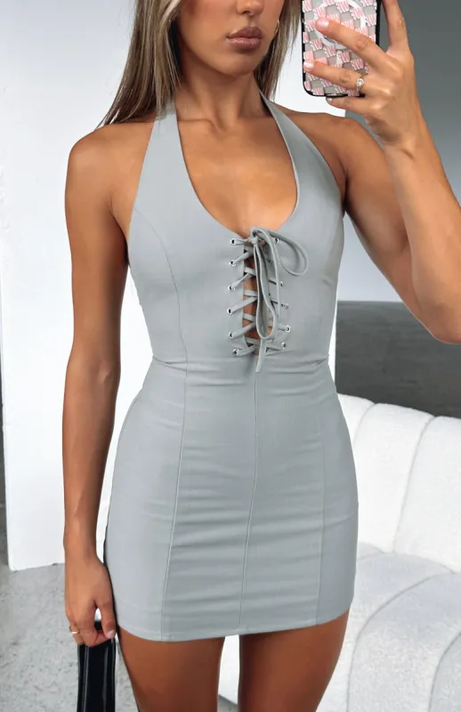 The Comeback Mini Dress Soft Khaki sold by White Fox Boutique