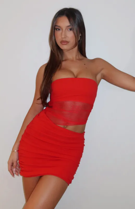 Learning Love Mini Dress Chilli sold by White Fox Boutique