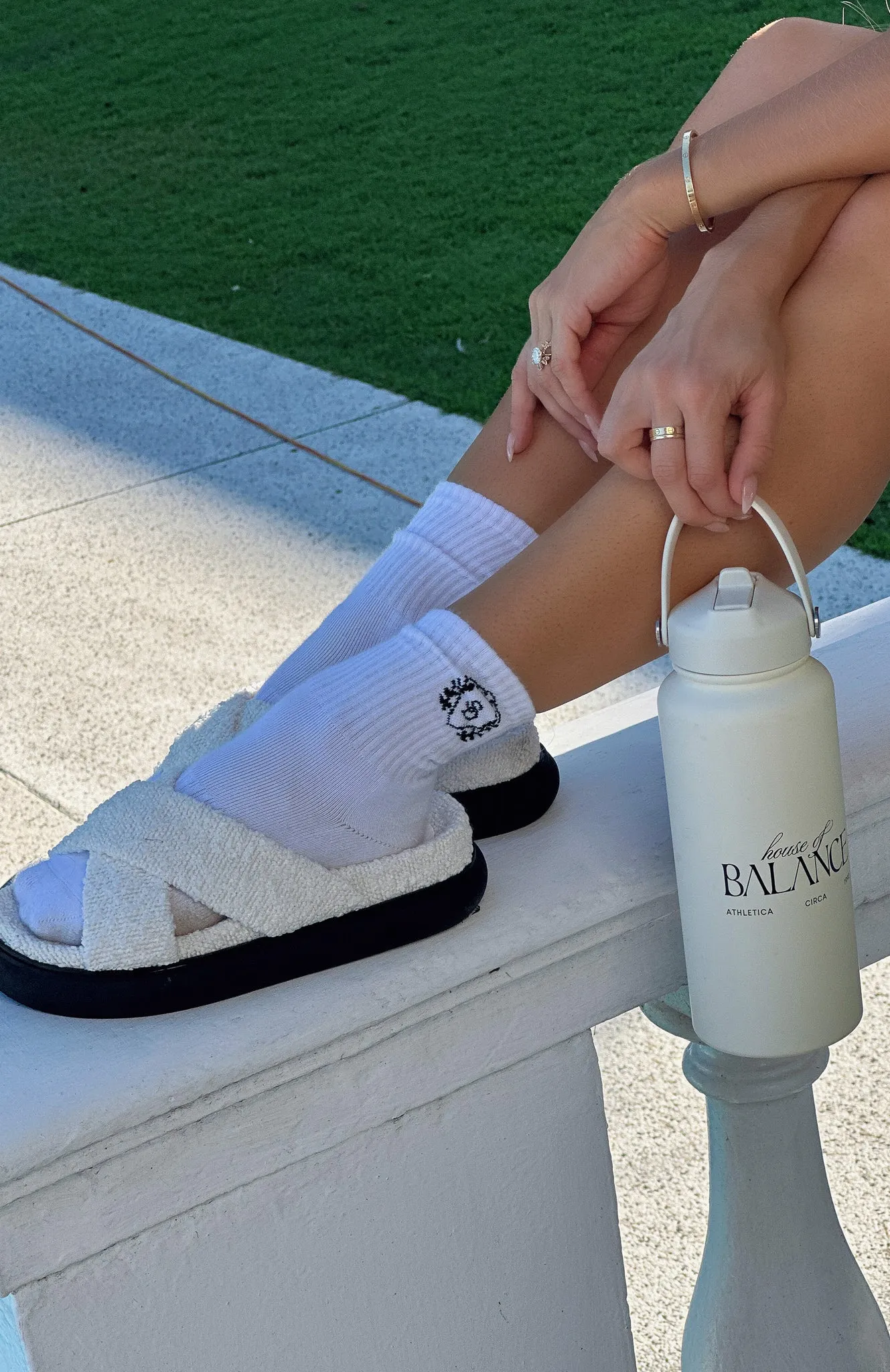 Logan Slides White sold by White Fox Boutique product image thumbnail 5