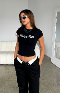 Moments Like These Baby Tee Black sold by White Fox Boutique