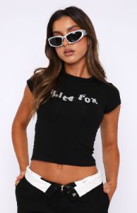 Moments Like These Baby Tee Black sold by White Fox Boutique