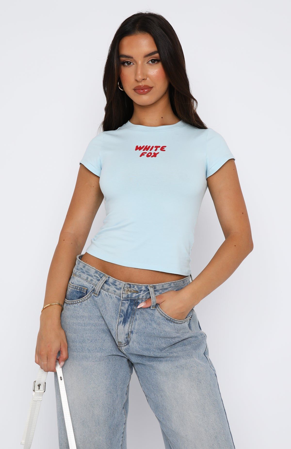 Break The Records Baby Tee Baby Blue sold by White Fox Boutique product image thumbnail 2