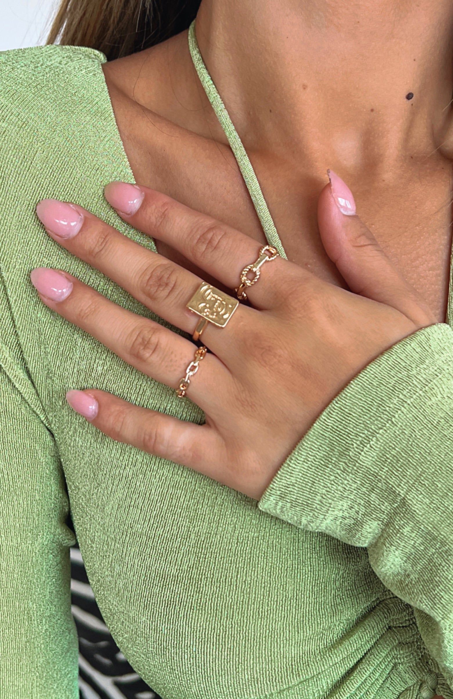 Emma Ring Set Gold sold by White Fox Boutique product image thumbnail 3