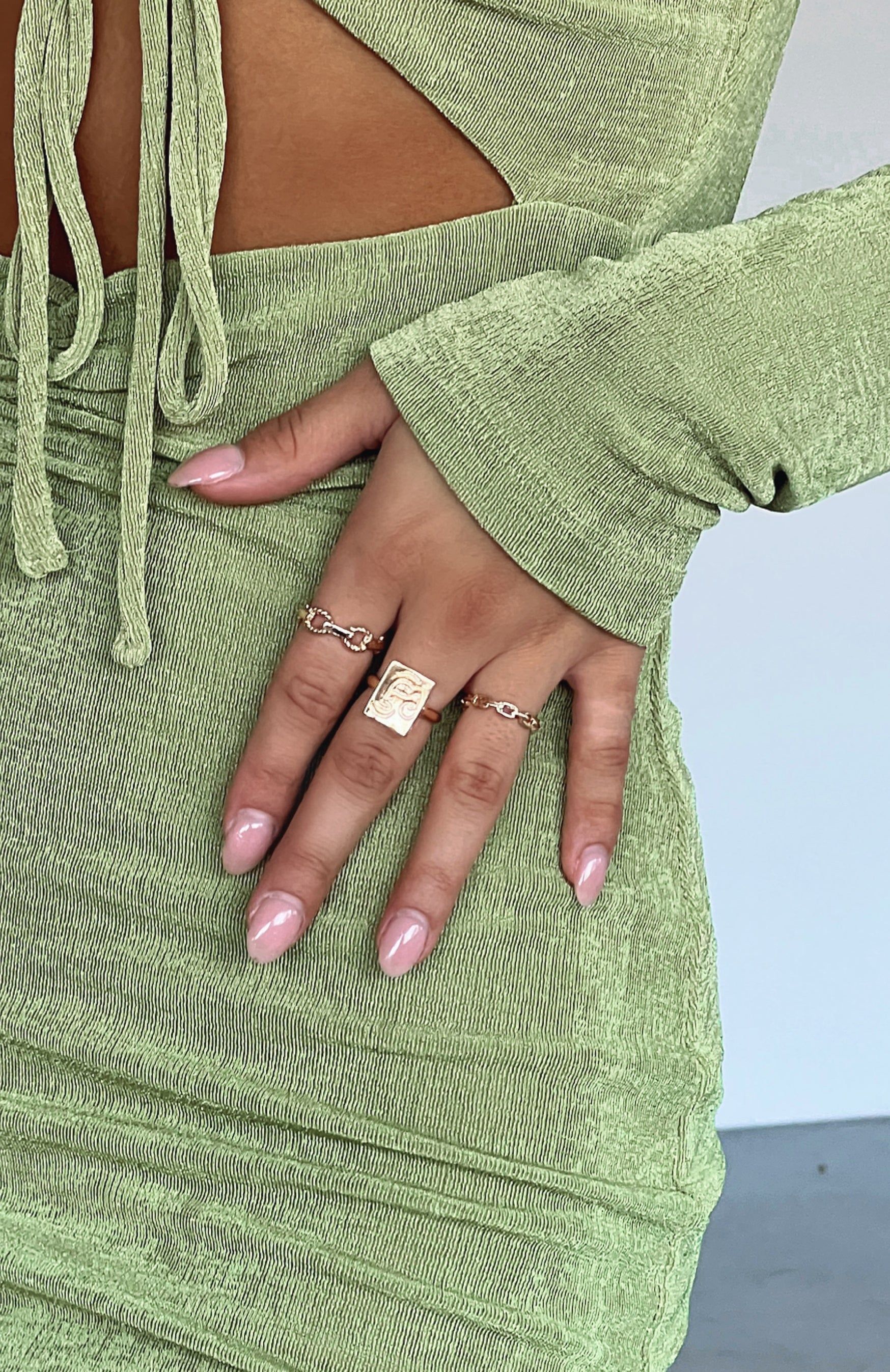 Emma Ring Set Gold sold by White Fox Boutique product image thumbnail 4