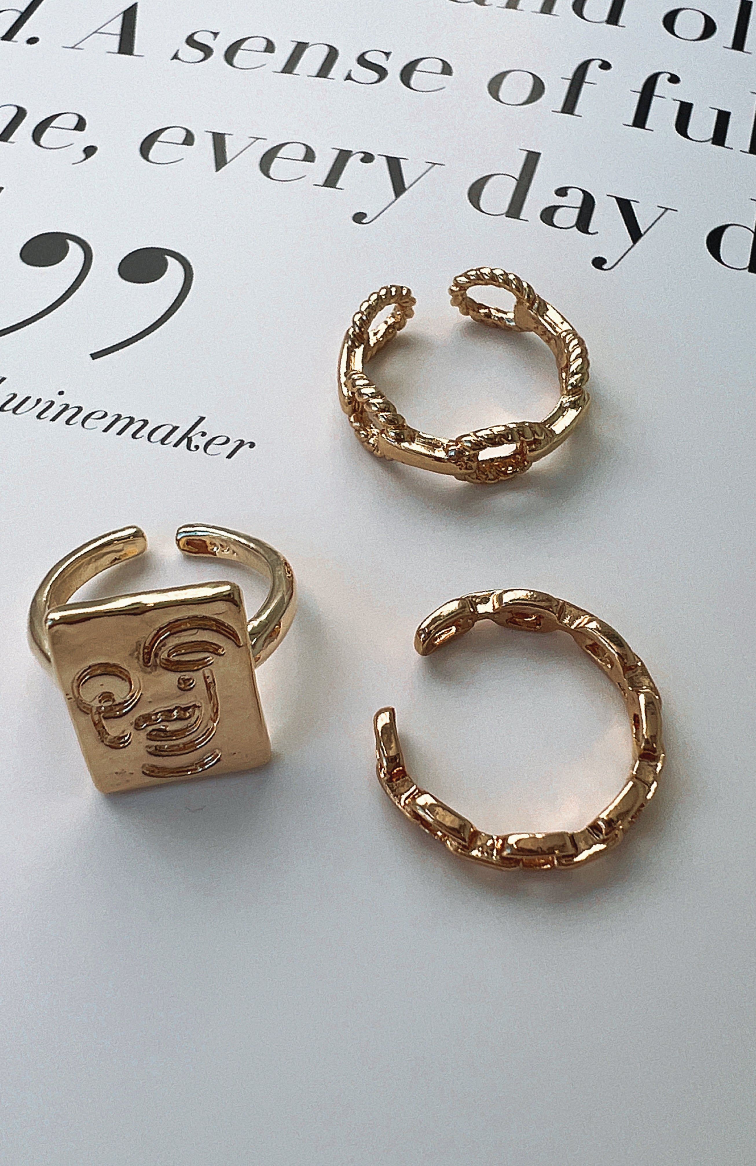 Emma Ring Set Gold sold by White Fox Boutique product image thumbnail 2