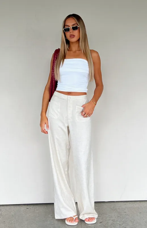 Level Of Appreciation Linen Pants Oat sold by White Fox Boutique