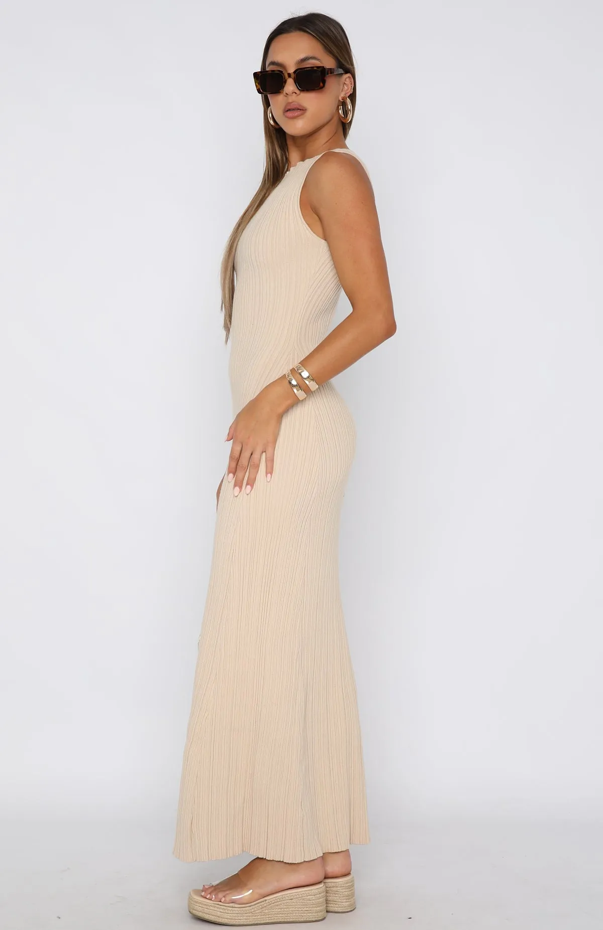 Tami Maxi Dress Cream sold by White Fox Boutique product image thumbnail 3