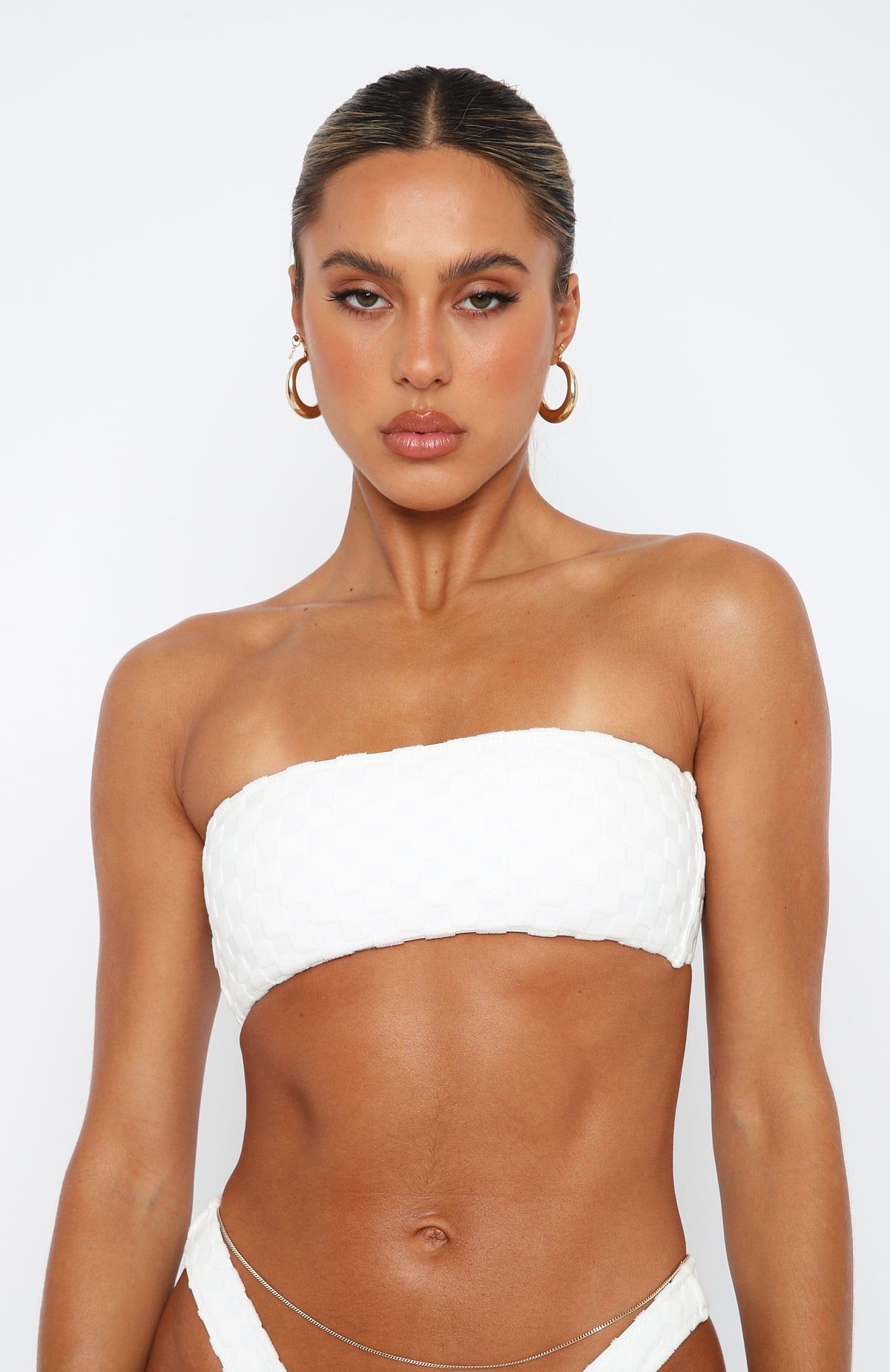Midnight Swim Bikini Top White Terry sold by White Fox Boutique product image thumbnail 2