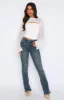 Wait For No One Low Rise Bootleg Jeans Mid Vintage Blue sold by White Fox Boutique
