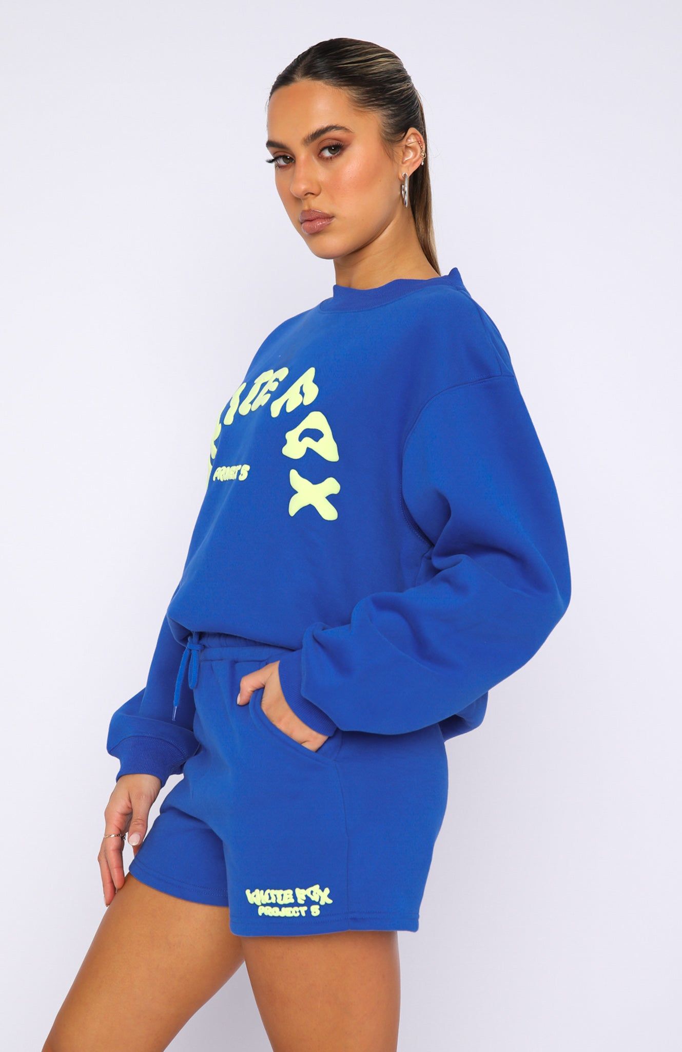 Project 5 Oversized Sweater Cobalt sold by White Fox Boutique product image thumbnail 3