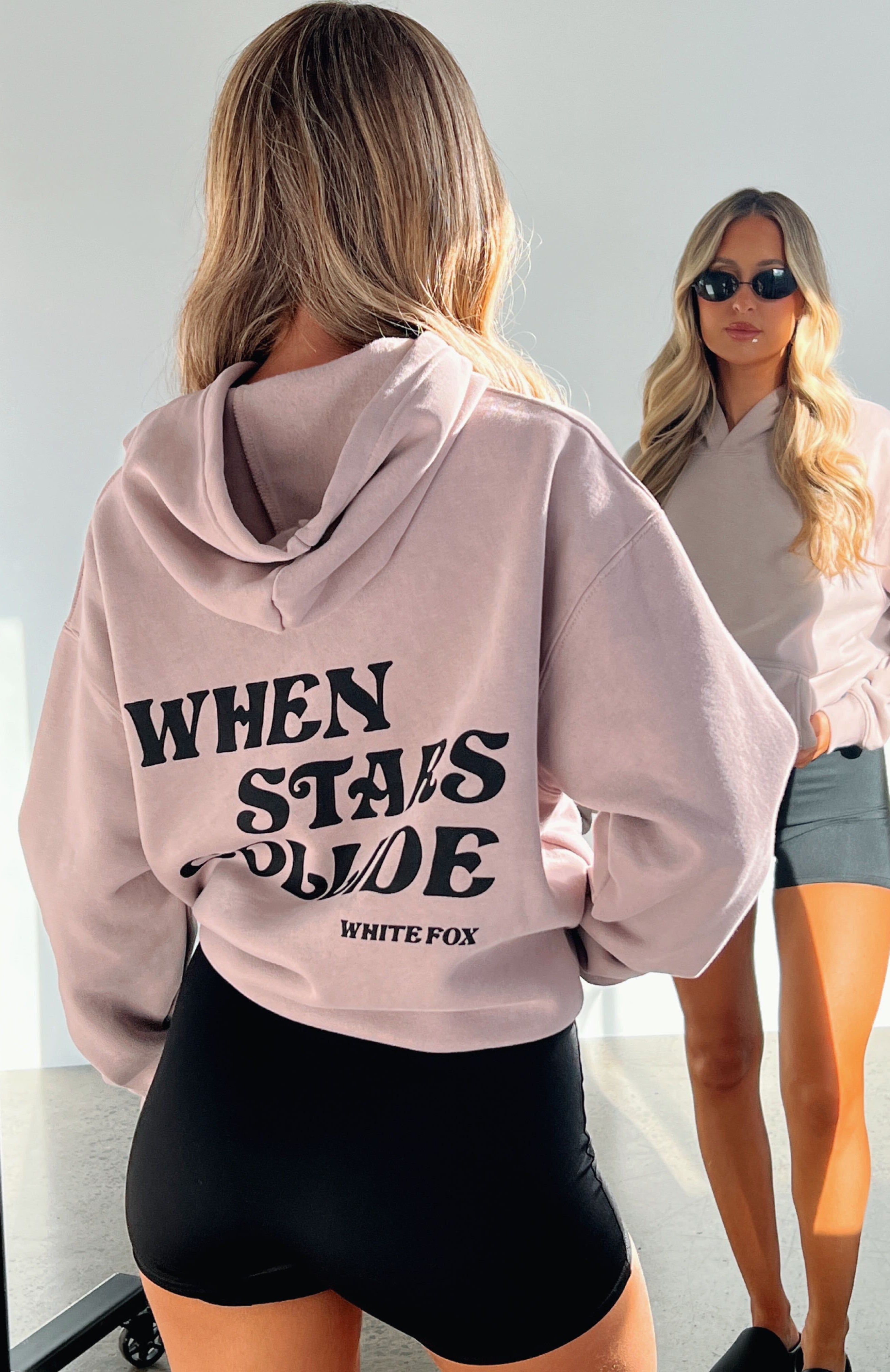 Stars Collide Oversized Hoodie Mushroom sold by White Fox Boutique product image thumbnail 6