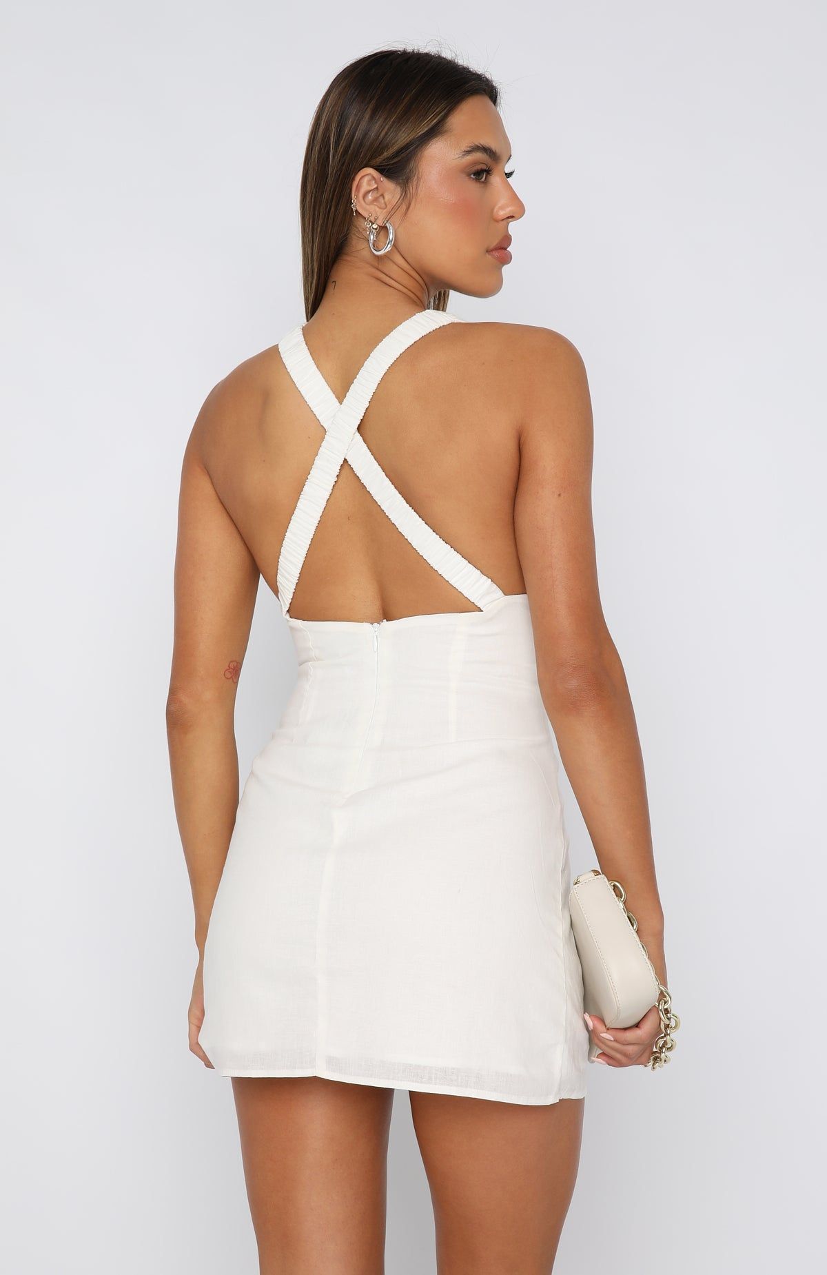 She's The Moment Mini Dress White sold by White Fox Boutique product image thumbnail 4