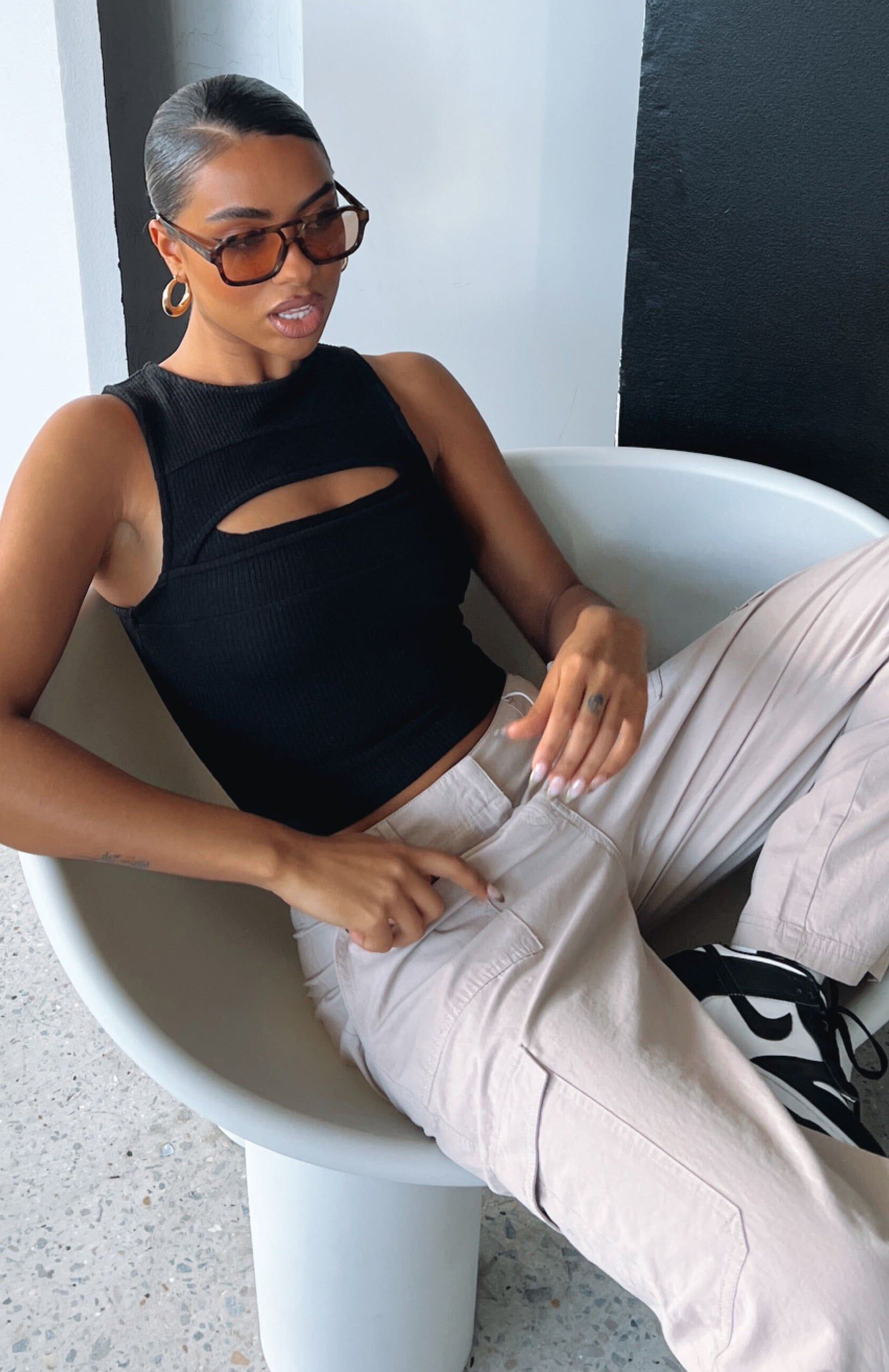 Learn The Ropes Crop Black sold by White Fox Boutique product image thumbnail 5